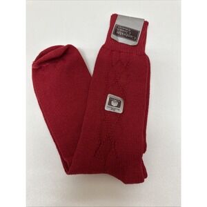 Vtg Cambridge Classics Mervyn's Red Mercerized Cotton Socks Size 10-13 NEW NOS
